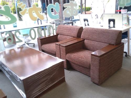 オカムラ / S-18H / ブラウン / 応接4点セット