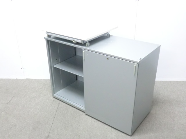 オカムラ / シルバー / 【中古】 ワゴン