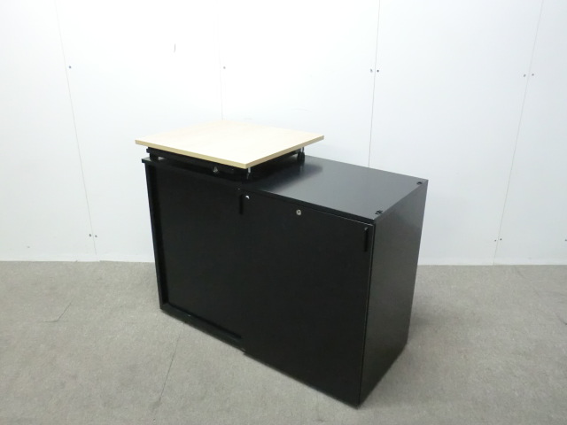 オカムラ / ブラック / 【中古】 ワゴン