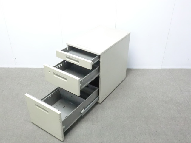 コクヨ /旧BS / ニューグレー / 【中古】 3段ワゴン