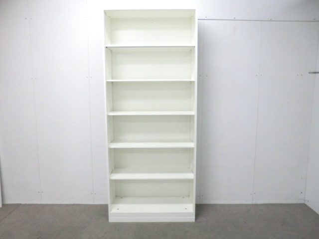 オカムラ/レクトライン/ホワイト / 【中古】 オープン書庫