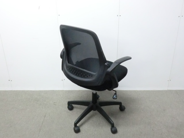OAチェア肘有 / ブラック / 【中古】