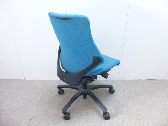 イトーキ/エフチェア/ストロングブルー/OAチェア/肘無