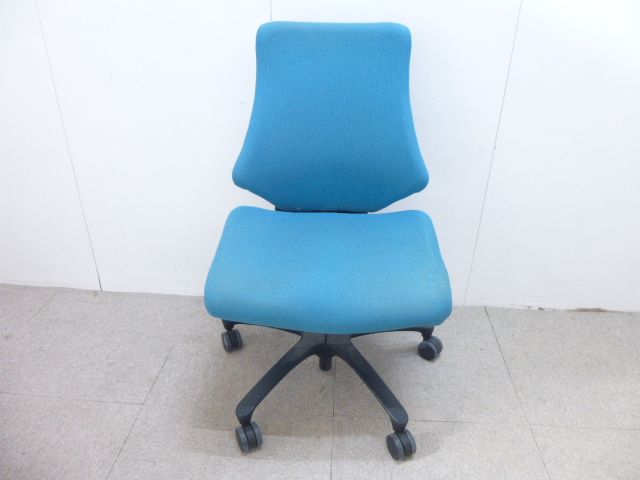 イトーキ/エフチェア/ストロングブルー/OAチェア/肘無
