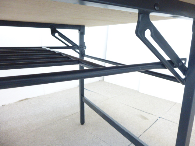 木目調/折り畳みテーブル/【中古】