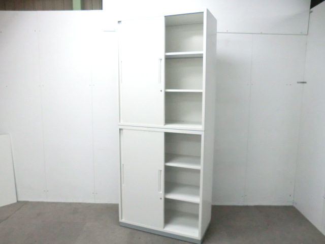 イナバ/ リベスト / ホワイト / 【中古】 上下連結書庫