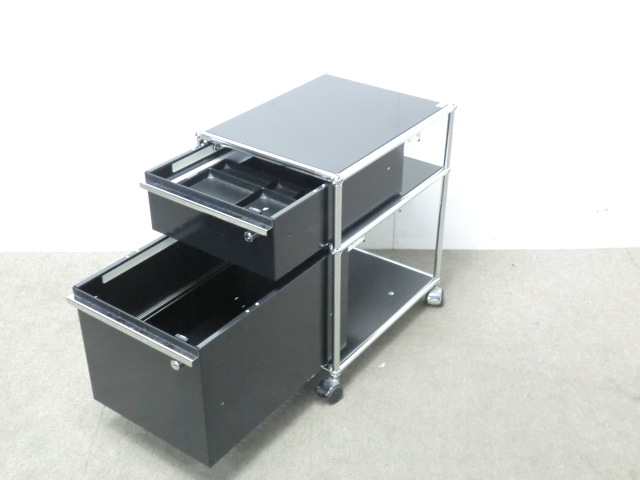 USM Haller ロールボーイ 【中古】 2段ワゴン デスクワゴン 引出 収納
