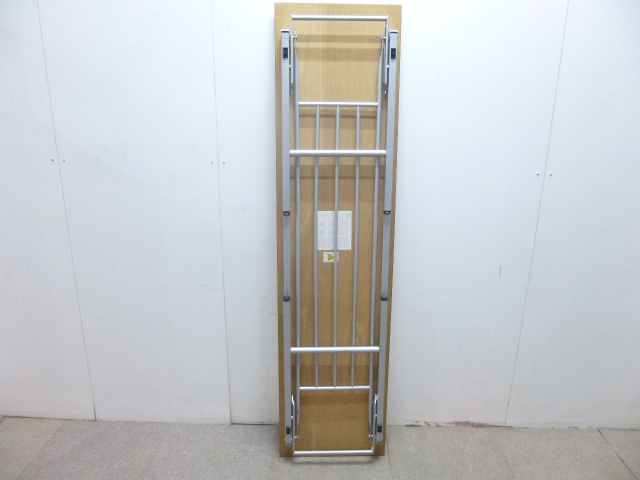 ホワイト/折り畳みテーブル/奥行450/【中古】