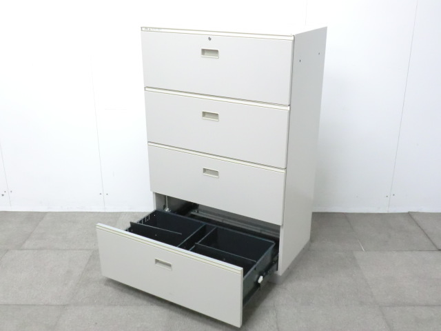 イトーキ / シンライン / ニューグレー HFM-128AAB-WE 【中古】 4段ラテラル