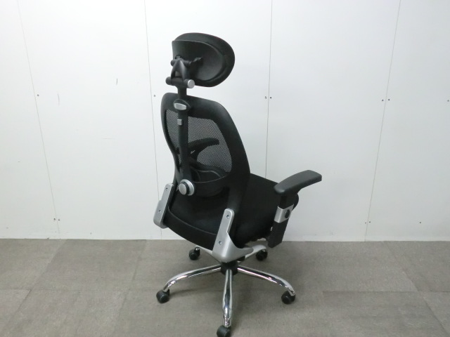 OAチェア肘有 / ブラック / 【中古】