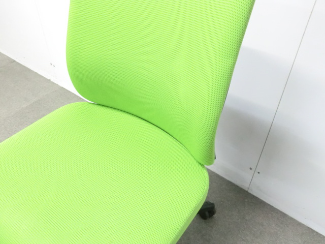 コクヨ/ウィザード2/ライトグリーン/【中古】OAチェア肘無