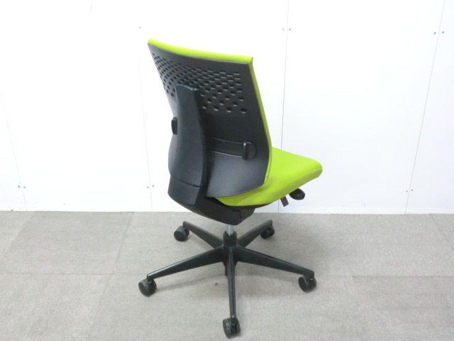コクヨ/ウィザード3/ライトグリーン/【中古】OAチェア肘無