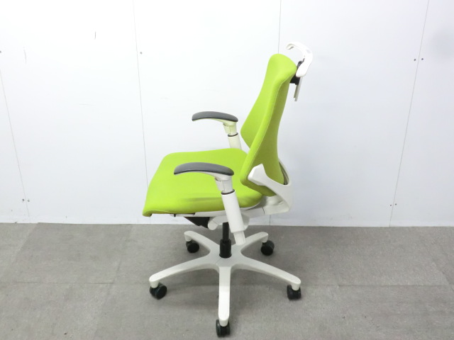 イトーキ/エフ/ライトグリーン / 【中古】 OAチェア肘有