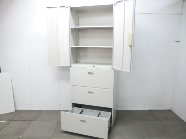 イトーキ/シンライン/ ニューグレー / 【中古】 上下連結