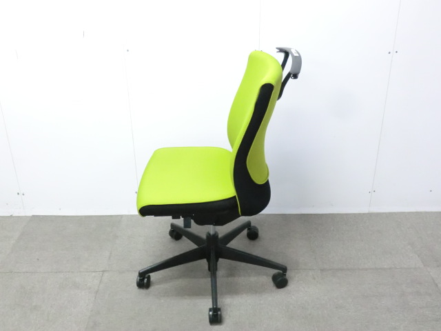 コクヨ/プント/ライトグリーン/ 【中古】 OAチェア肘無し