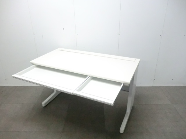 ライオン / ホワイト / 【中古】 平デスク