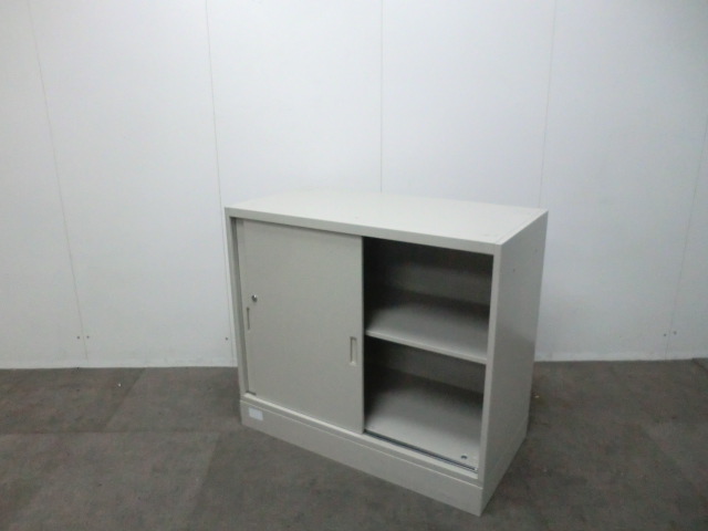 オカムラ / 42 /ニューグレー【中古】引違いキャビネット